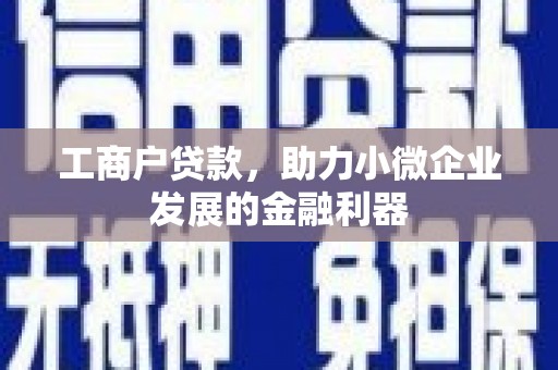 临沧工商户贷款，助力小微企业发展的金融利器