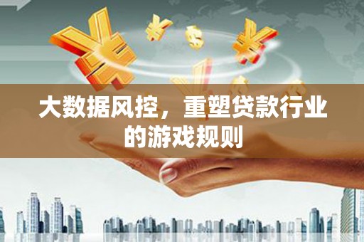 涟源大数据风控，重塑贷款行业的游戏规则