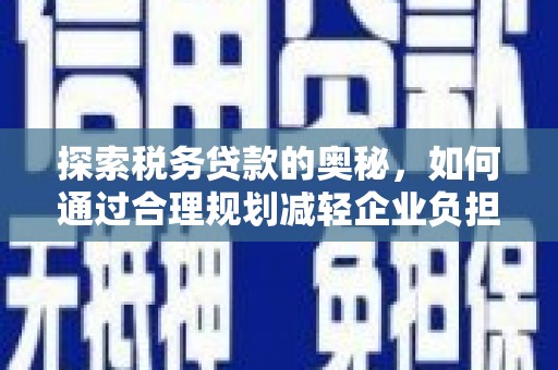 房县探索税务贷款的奥秘，如何通过合理规划减轻企业负担