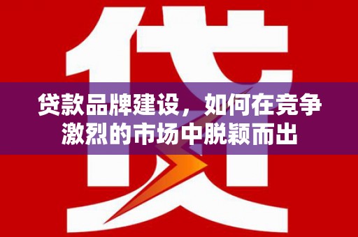 鹿草贷款品牌建设，如何在竞争激烈的市场中脱颖而出