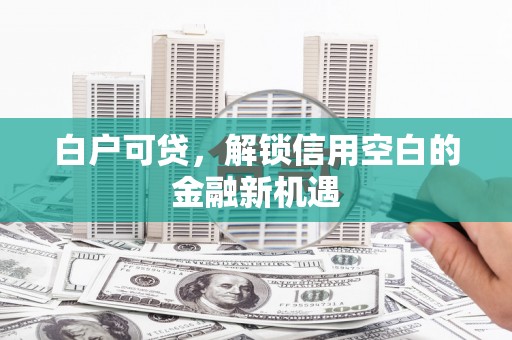 壶关白户可贷，解锁信用空白的金融新机遇