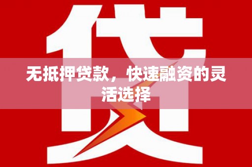 云林无抵押贷款，快速融资的灵活选择