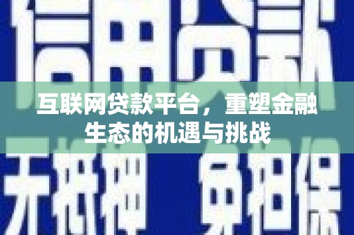 衡阳互联网贷款平台，重塑金融生态的机遇与挑战