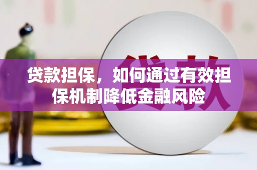 丰滨贷款担保，如何通过有效担保机制降低金融风险