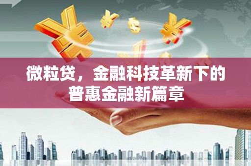 开福微粒贷，金融科技革新下的普惠金融新篇章