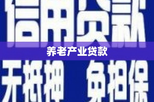 睢宁养老产业贷款