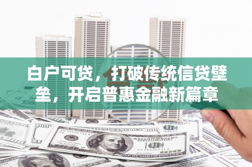 沈北新区白户可贷，打破传统信贷壁垒，开启普惠金融新篇章