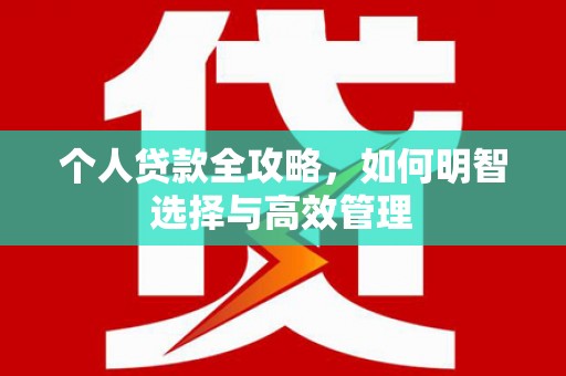 王益个人贷款全攻略，如何明智选择与高效管理