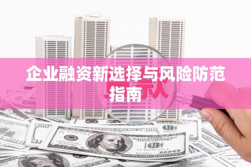 安岳企业融资新选择与风险防范指南